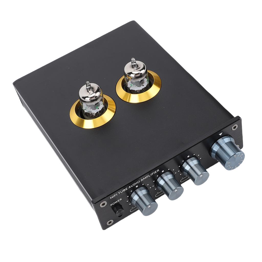 HiFi Tube Preamplifier Audiophile Vacuum Tube Power Amplifier Preamplifier for Home Stereo Sound System EU Plug
