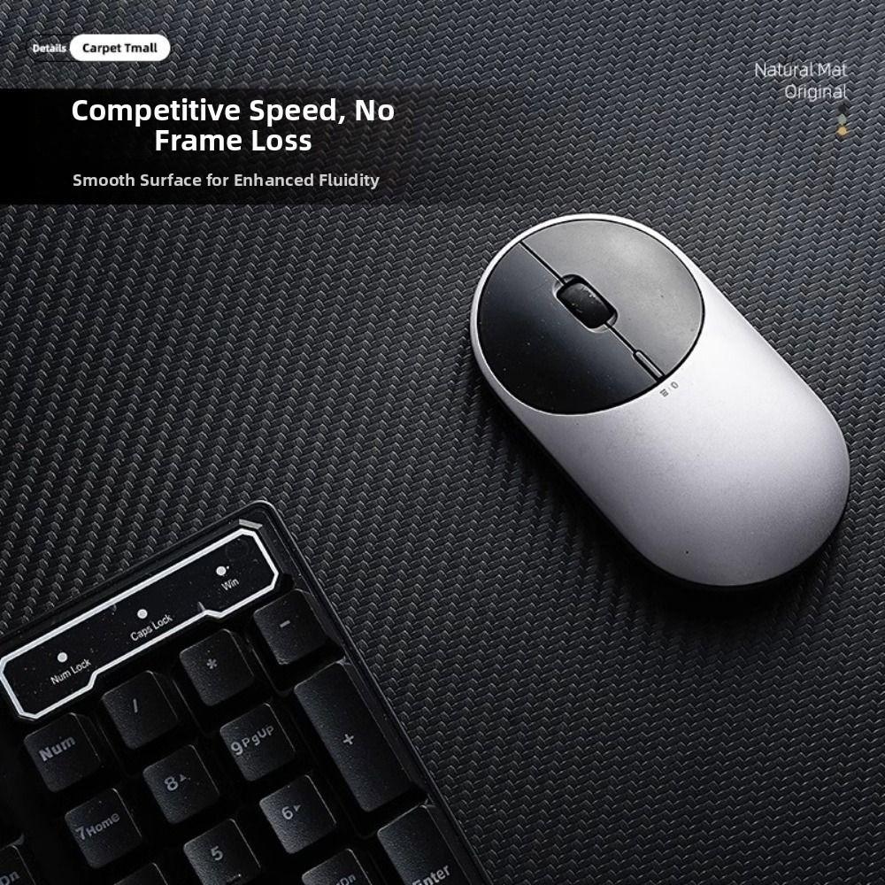 Waterproof Carbon Fiber Mouse Pad Large Size PVC Desk Mat Non-slip Gamer Accessories Computer Keyboard Pad for Home Office