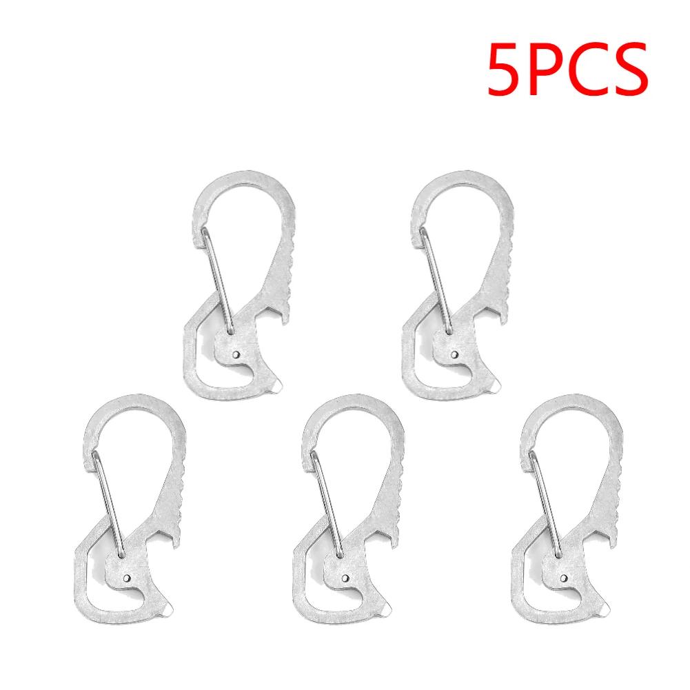 Climbing Carabiner Stainless Steel Waist Hanging Carabiners Multifunctional Practical Mountaineering Buckle Hiking Equipment