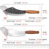 Kitchen Knives Hand Forged Blade Wood Handle Chef Cooking Utility Slicing Knife Cleaver Meat Chop Vegetable Butcher Boning Knife