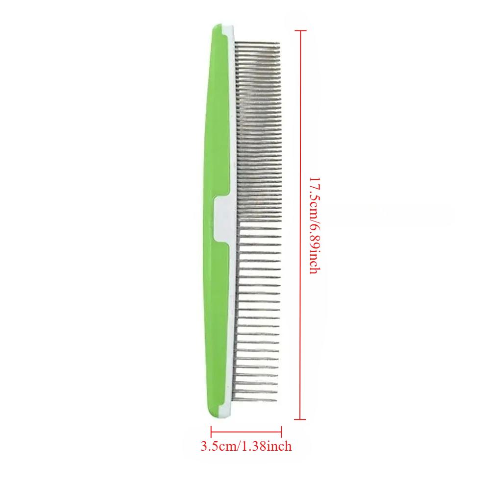 Durable Stainless Steel Pet Open Knot Comb Single Row Pet Supplies Dog Cat Pin Comb Grooming Shedding Tools Pet