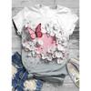 Summer Round Neck Funny Animal Pattern 3D Print Top Fashionable Casual Short Sleeved Women's T-shirts