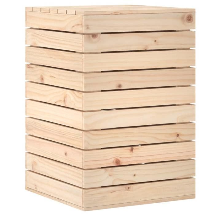 VidaXL Panier à linge 44x44x66 cm bois massif de pin 832317