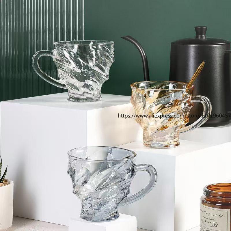 4PCS Amber Water Cups Thickened Minimalist Stylish Ideal for Home Living Room Use Shot Glasses