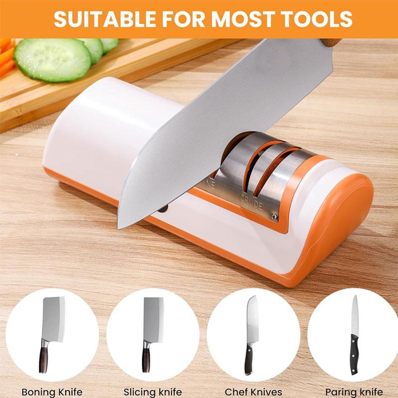 Electric Knife Sharpener Automatic Adjustable USB Charging Multi-functional 4 Gear Quick Sharpening Scissor Grinder for Kitchen