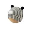Newborn Pure Cotton Striped Hat with Antennae & Ear Protection, 0-6 Months, Spring/Autumn Style