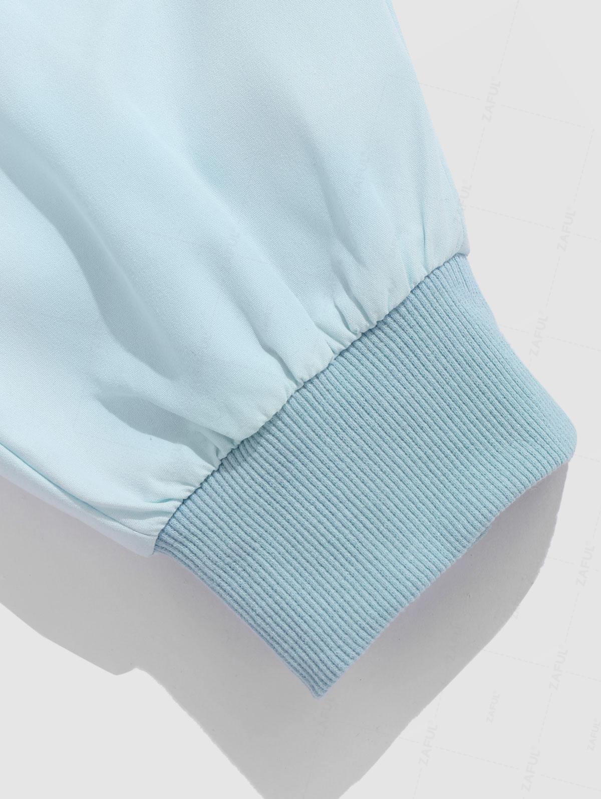 Брюки карго ZAFUL с ремешками и широкими штанинами L глубокий голубой — фото 5