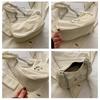2024 Women's Solid Color Bow Underarm Bag - Fashionable Dumpling Style