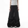 Women's High Waist Cargo Pants Loose Fit Japanese Casual Ruched Wide Leg Pants Parachute Pants