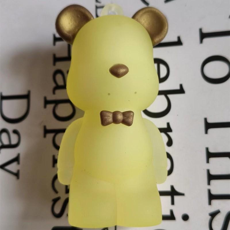 

Крутой силиконовый брелок в виде медведя с молнией для сумок и машин Without keychain crystal bear yellow жёлтый