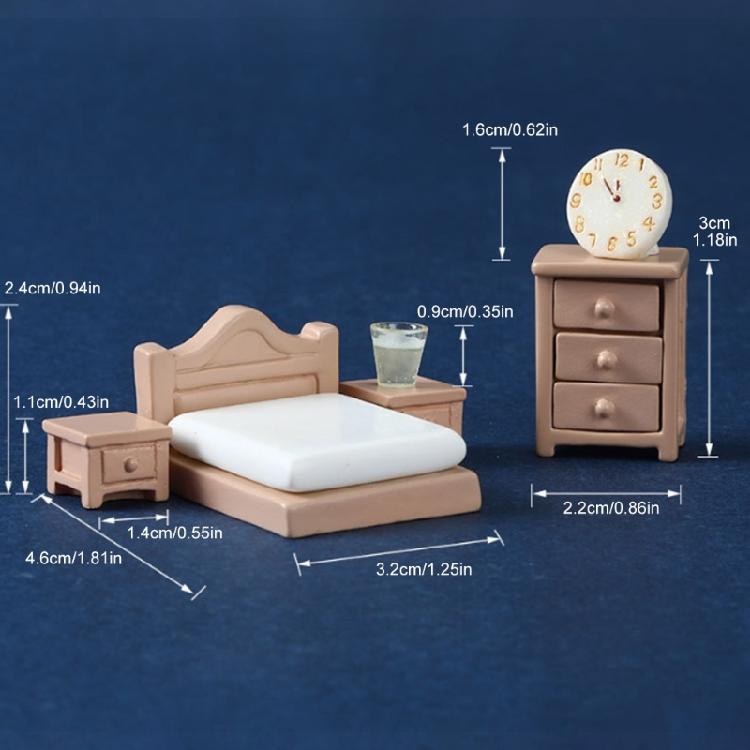 Miniature Living Room Furniture Set for 1/12 Dollhouses Enthusiast and Craft Model Project Scene Display Accessories
