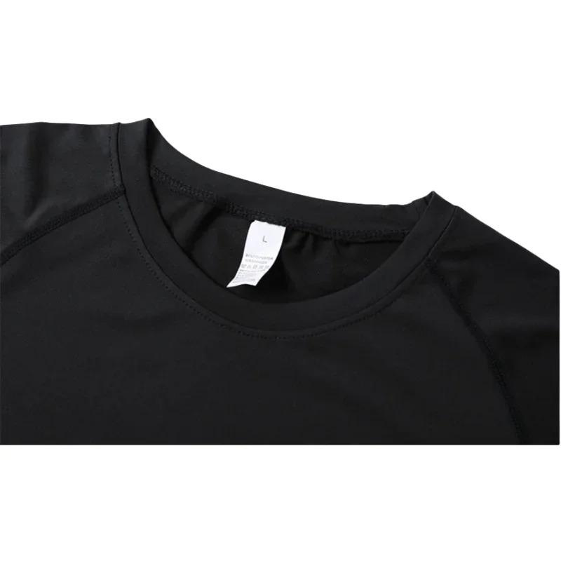 Men Short-Sleeve Compression T-Shirt Breathable Quick-Drying Elasticity Spider Bleach Print Running Cycling Gym Workouts Shirts