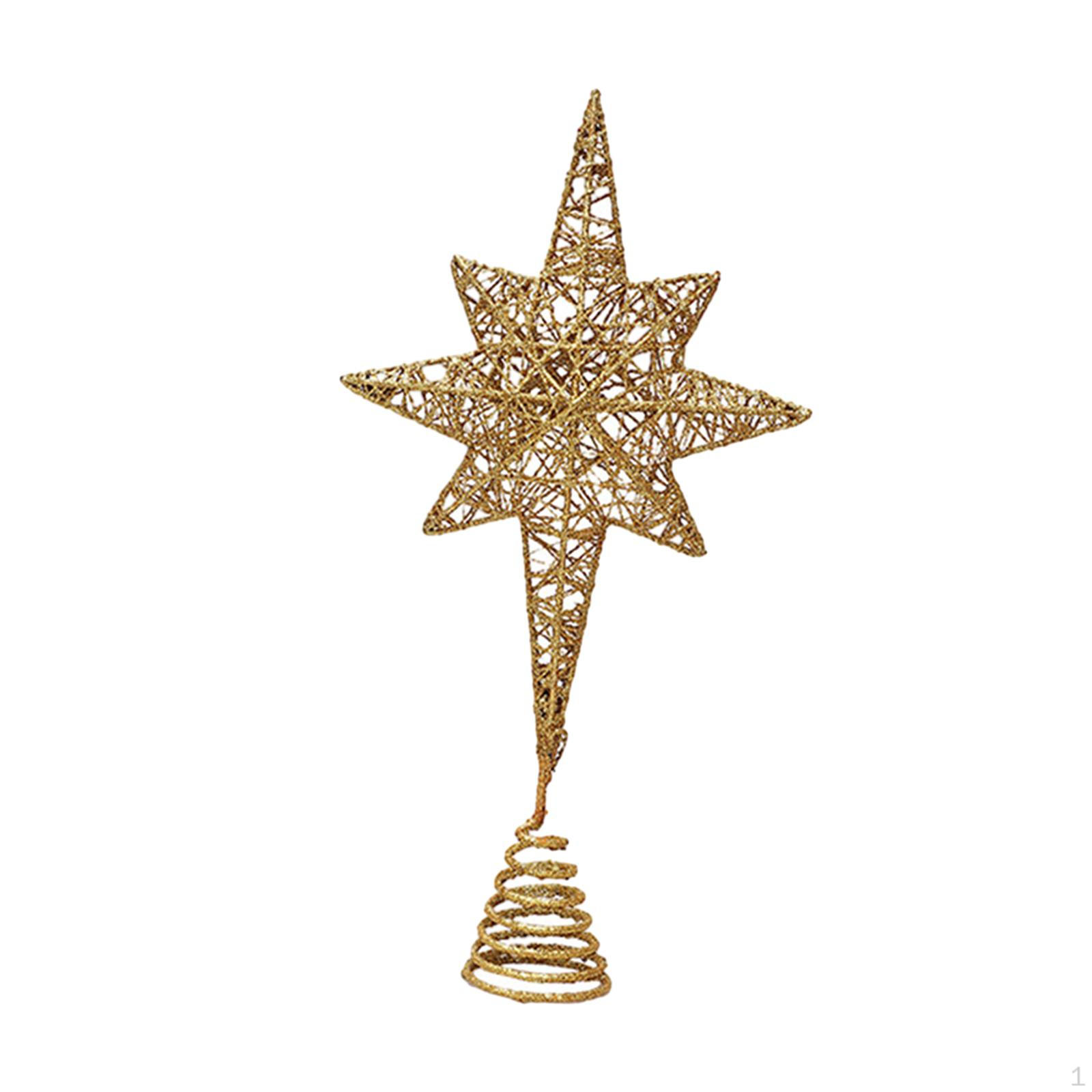 

Christmas Tree Top Star Decorations Durable Lightweight Eight Pointed Topper for