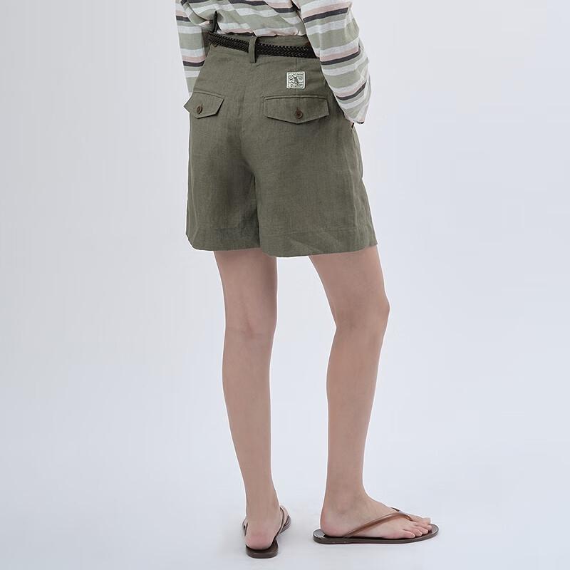 Teenie Weenie Women's Linen Blend Casual Wide-Leg Shorts
