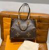 [Pre-Owned] Onthego MM 'Brown Giant Monogram/Brown Monogram Reverse Canvas' - Excellent #C6U7WX