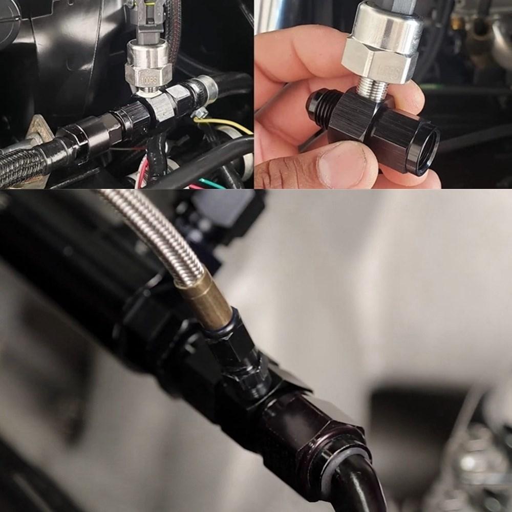 AN6 AN8 AN10 AN12 1/8" NPT Oil Pressure Sensor Adapter Gauge Gage Swivel Joint Connection Gauge Port Hose Pipe Adapter Fitting