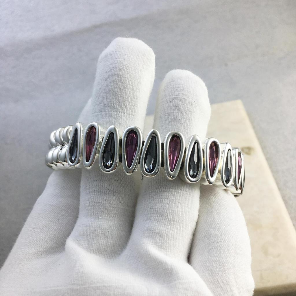 UNOde50 Luxuriöses Silberbeschichtetes Kristallarmband - Trendige Spanische Marke mit Europäischem und Amerikanischem Flair