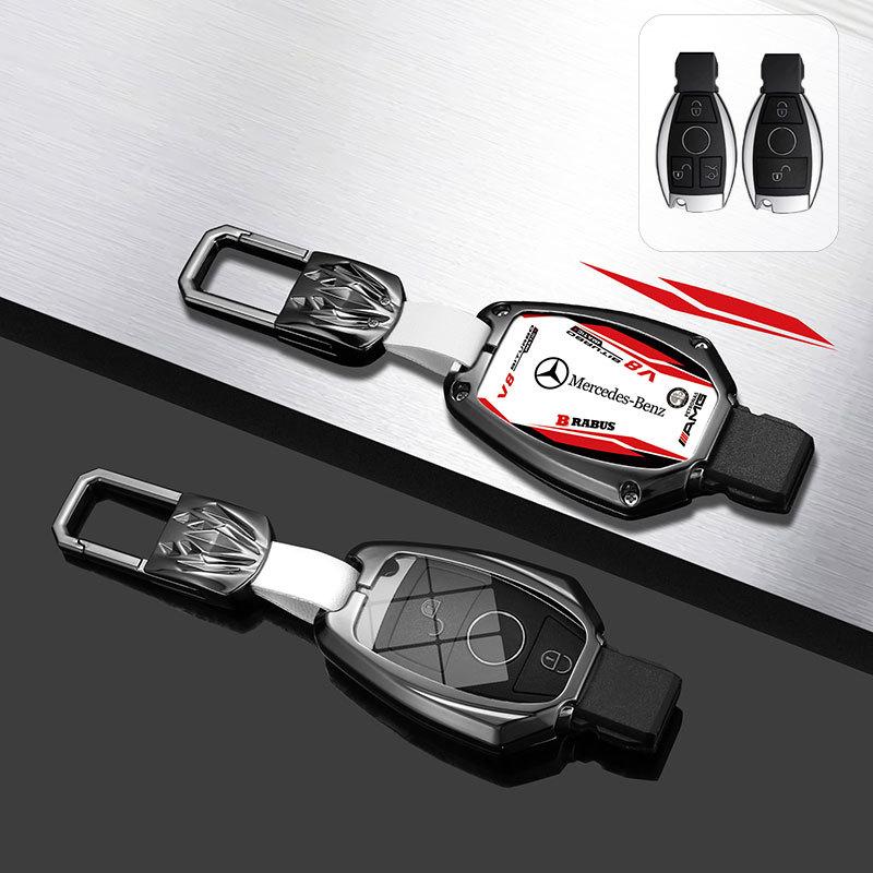 Car Key Case Cover Bag For Mercedes Benz A B C E S V R-Class C43 CLA GLA GLB GLC GLK SLK SL Vito W211 W203 W204 W210 W124 AMG W2