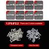 100Pcs 7Mm/2.2Mm Length Rimless Glasses Double Rubber Plug Lock Buckle For Prescription Glass Glasses Equipment Accessories