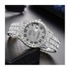 Ladies Quartz Watch Round Dial Alloy Rhinestone Decor Roman Umber Calendar No Delay Time-checking High Accuracy Business Commute Wristwatch