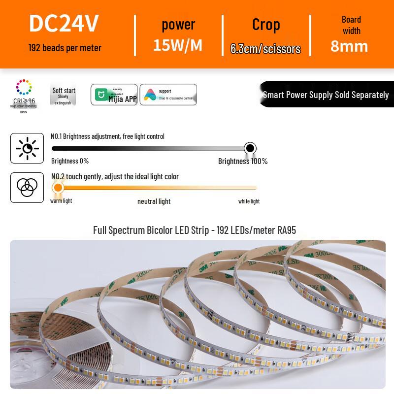 

Smart Dimmable Dual Color LED Strip Light
