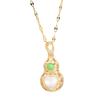 Hollow Gourd Necklace Women'S Light Luxury Retro Versatile Jade Pendant Accessories
