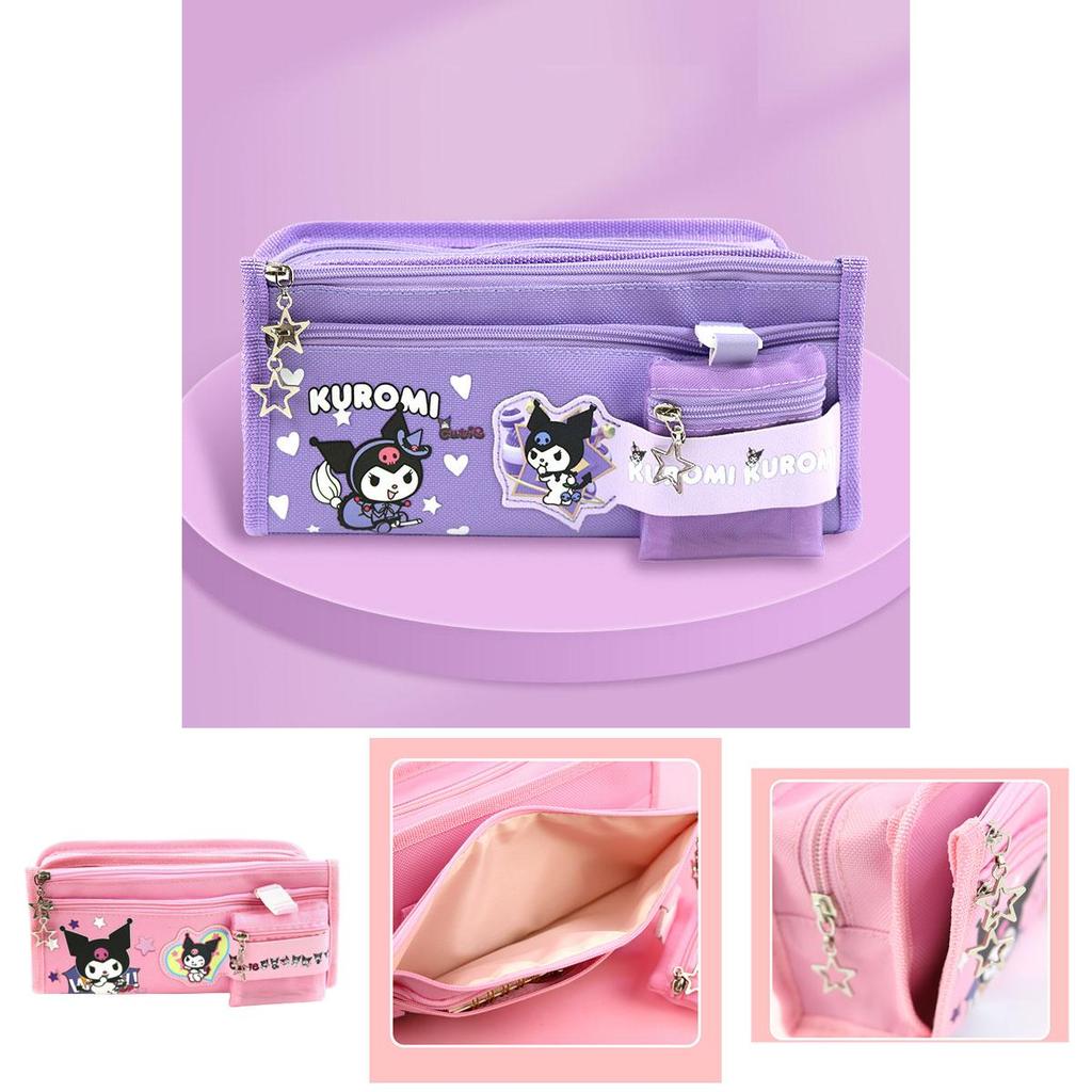 Sanrio Melody Kuromi Canvas Pencil Case Coin Purse For Students