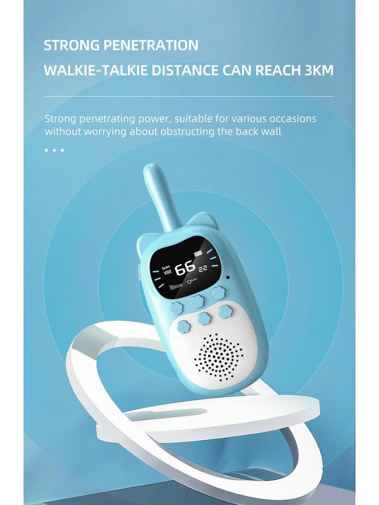 Mini Walkie Talkie Toy for Kids, 3KM Range, USB Charging, Outdoor Play, Parent-Child Interaction, Educational