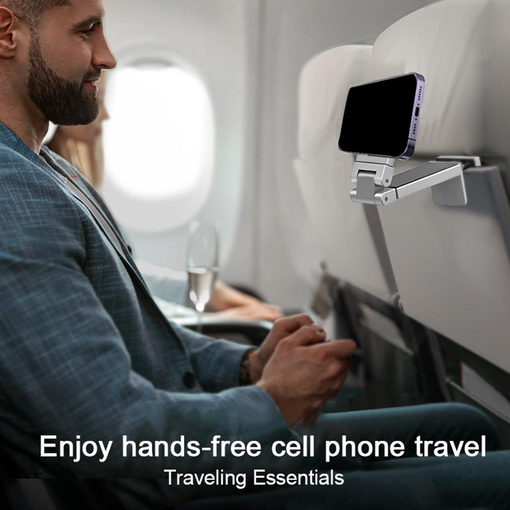360° Rotation Magnetic Phone Holder for Airplane Tray, Tripod, Desk –Portable Airplane Phone Holder Mount For iPhone Smartphones