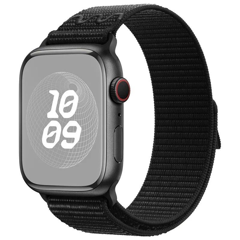 Sports Nylon Strap For Apple Watch Ultra 2 1 49mm Series 9 41mm 45mm Band Loop For iWatch 8 7 6 5 4 3 se 40mm 44mm 42mm Bracelet