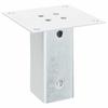 Square Post Base Set 4 Pcs Silver 71 X 71 Mm Hot Dip Galvanized Steel
