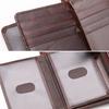 Men Short Faux Leather Wallet Large Capacity Bi-fold Wallet with Zipper Pocket Cash Coin Card Holder Folding Front Pocket Business Wallet