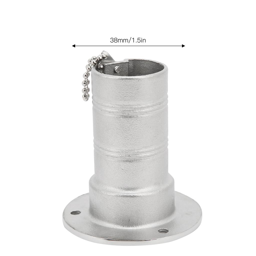 Stainless Steel Deck Funnel Water Oil Inlet Fill Filler Port Boat Gas Fuel   Cover Part