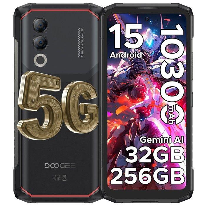 Smartphone Robuste 5G DOOGEE Blade 20 Turbo 32GO+256GO 10300mAh Écran 6.6" AI 50MP Telephone Portable Incassable Dual SIM/NFC Noir