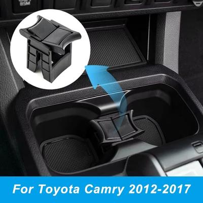 Czarny Uchwyt na Kubki w Konsoli Środkowej Doskonałe Dopasowanie ABS Uchwyty na Napoje Samochodowe Trwały do Toyota Camry Od 2012-2017
