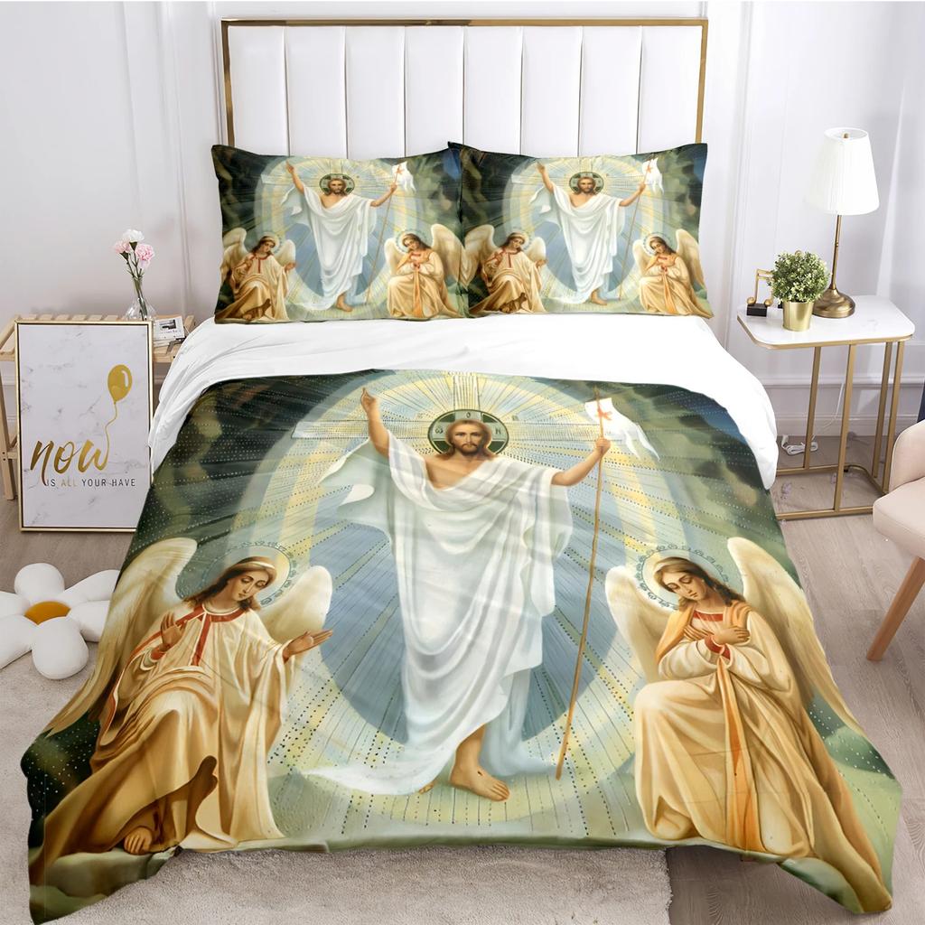 Kind Blesed Virgin MMary All Season Duvet Cover Comforter Bedding Collection Soft Quilt Cover And Pillowcases Singledoublequeenking