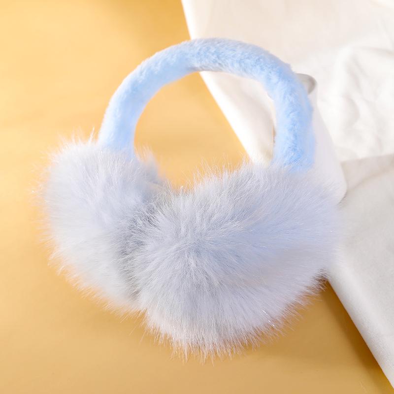 Ruiya Foldable Plush Velvet Earmuffs for Winter - Warm, Cold-Proof, Antifreeze Ear Warmers for Women and Students