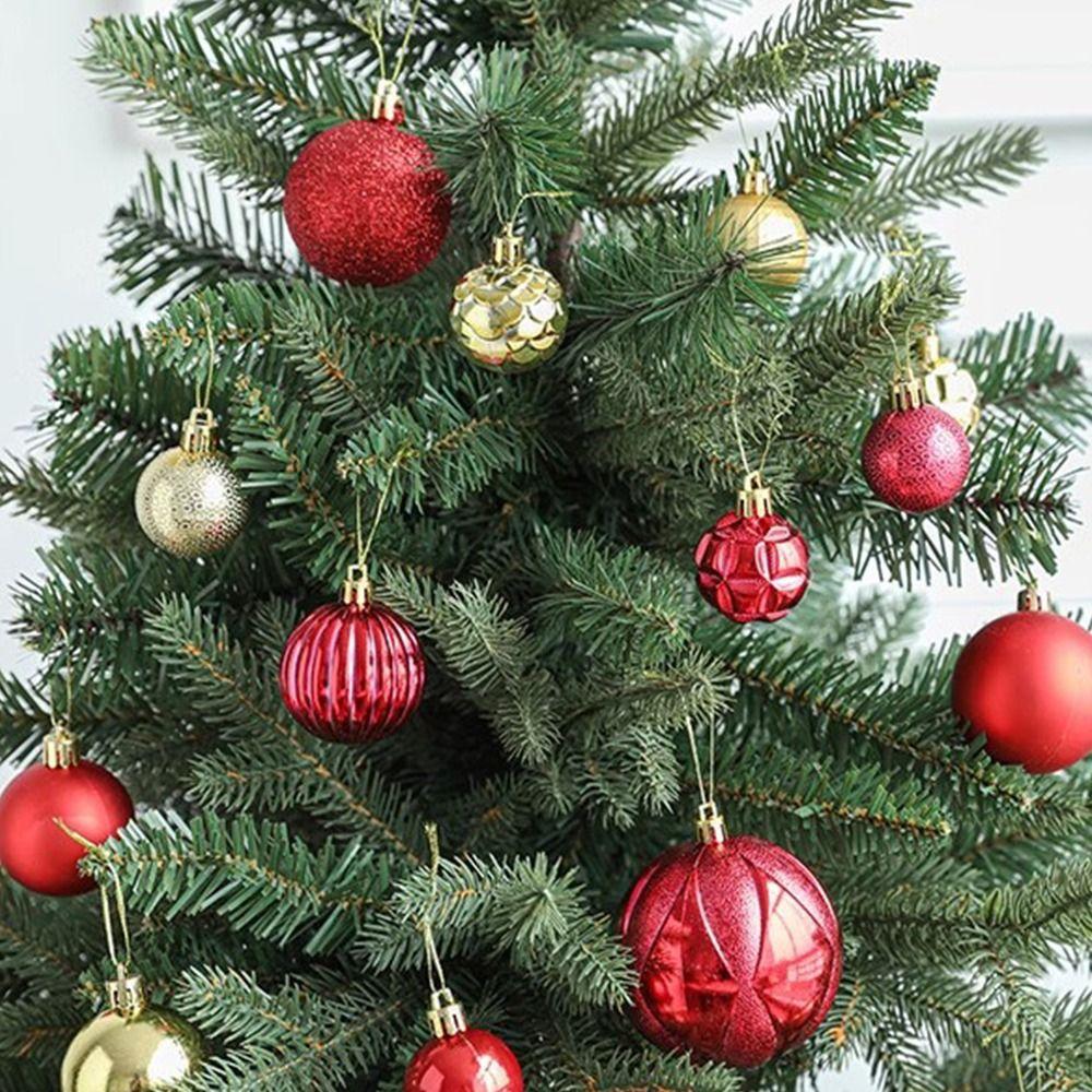 34pcs Delicate Christmas Ball Creative Hanging Ornament DIY Supplies Christmas Tree Pendant  Party