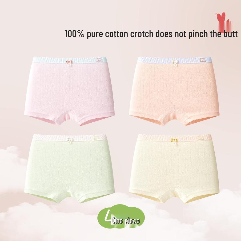 Girls' Antibacterial Cotton Boxer Briefs - Comfortable Fit for Middle & Big Kids