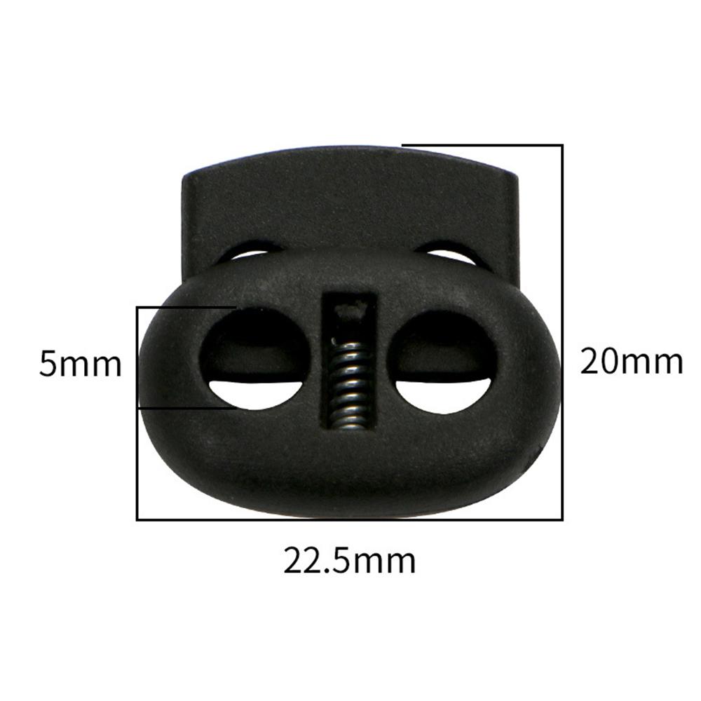 10 Piezas Topes de Cordón con Resorte Fijan Cordones Sueltos en Ropa Bolsas Zapatos Clips de Doble/Un Solo Agujero para Cuerda Accesorios DIY