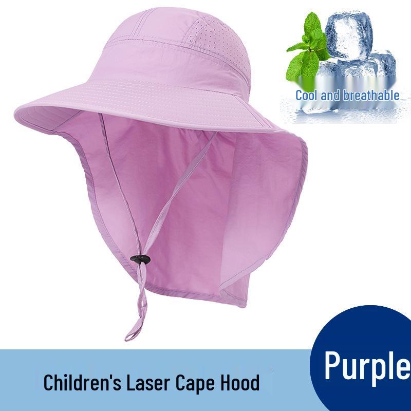 Men's Summer UV Protection Fishing Hat with Large Brim and Full Face Shield