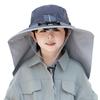 USB Charging Wide Brim Sun Cap Waterproof Sunshade Fan Cap Children's Solar Fan Hat  Boys