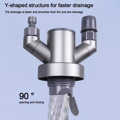 Anti Odor Sink Drain Pipe Adapter Multifunctional Sealing Ring Kitchen Basin Sewer Branch Dual-Interface Neat