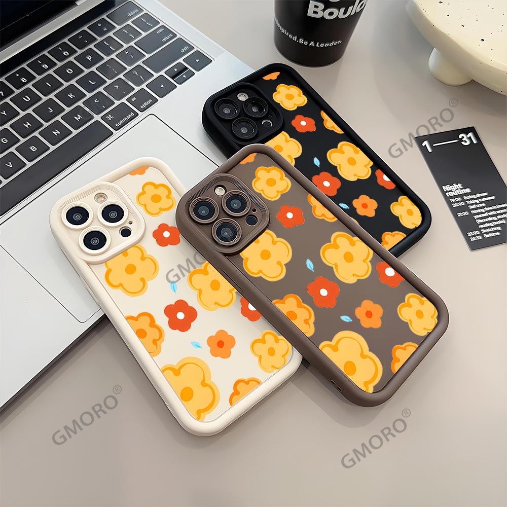 Full Screen Oil Painting Yellow Flower Suitable for Apple 16promax High Value Mobile Phone Case 17 Silicone Soft Case