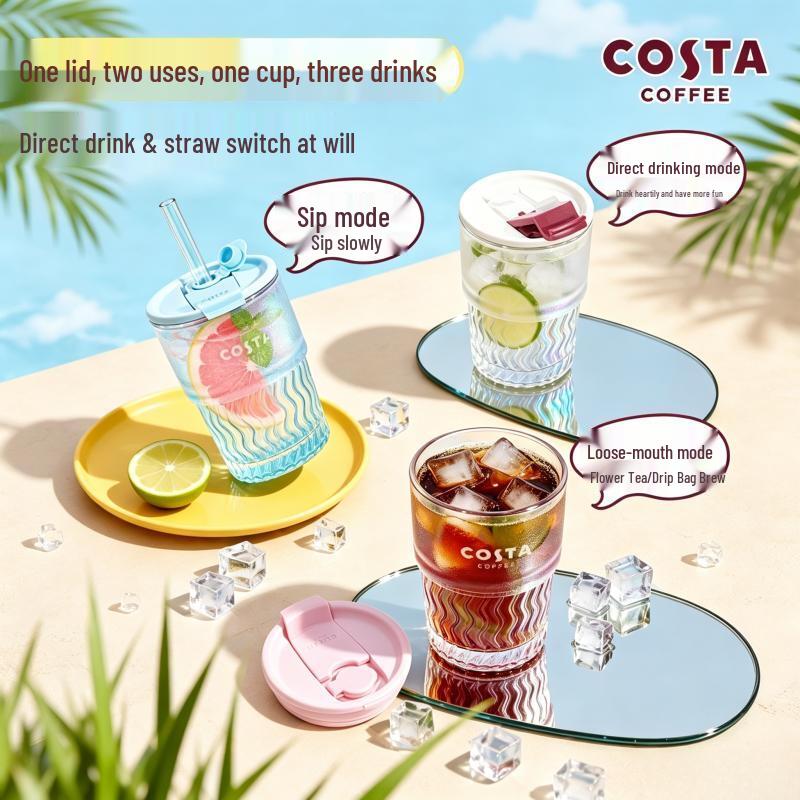 COSTA Bamboo Joint Double-Drink Glass Tumbler