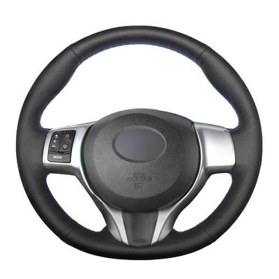 Fekete műbőr csúszásmentes autókormányburkolat Toyota Yaris Vitz 2011-2020 Verso S Ractis 2010-2017 Subaru Trezia 2011-2015