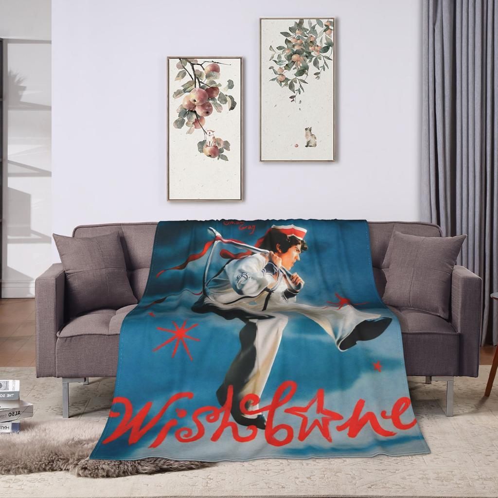 Conan Gray Wishbone Decke Amerikanischer Sänger Reisebüro Flanell Überwurfdecke Für Schlafzimmer Warme Tagesdecke Geburtstagsgeschenk