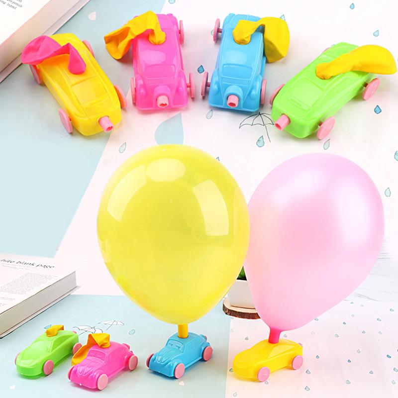1/3/6PCS Mixed Colorful Blowing Air Running Car Models Ornament Balloon Recoil Cars Creative Festival Gifts Party Game Props ZYF