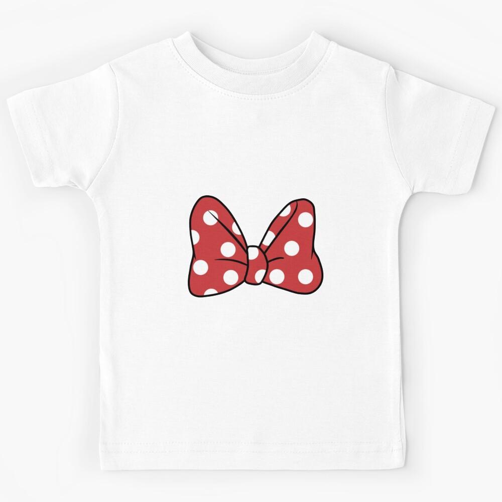 Polka Dot Mouse Bow Kids T-Shirt 140