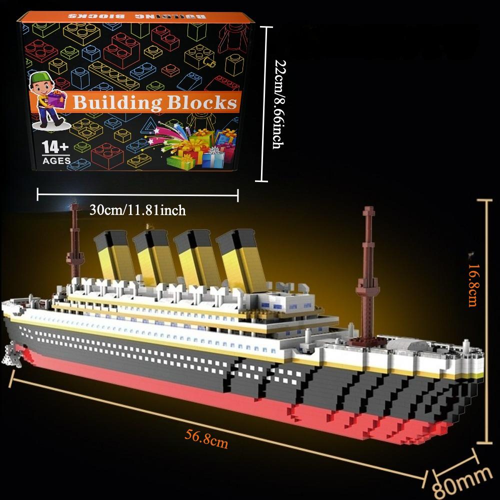 4000+ Pezzi Set di Costruzione Titanic di Alta Qualità Crociera di Alta Qualità Nave di Alta Qualità Edificio di Alta Qualità Blocchi di Alta Qualità Moc di Alta Qualità